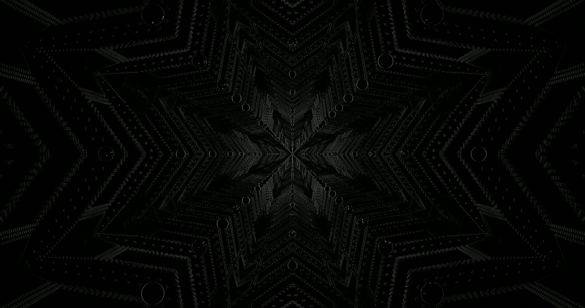 Bintang Hitam Fraktal Terowong Neon 4K UHD 60fps Live Wallpaper Screensaver