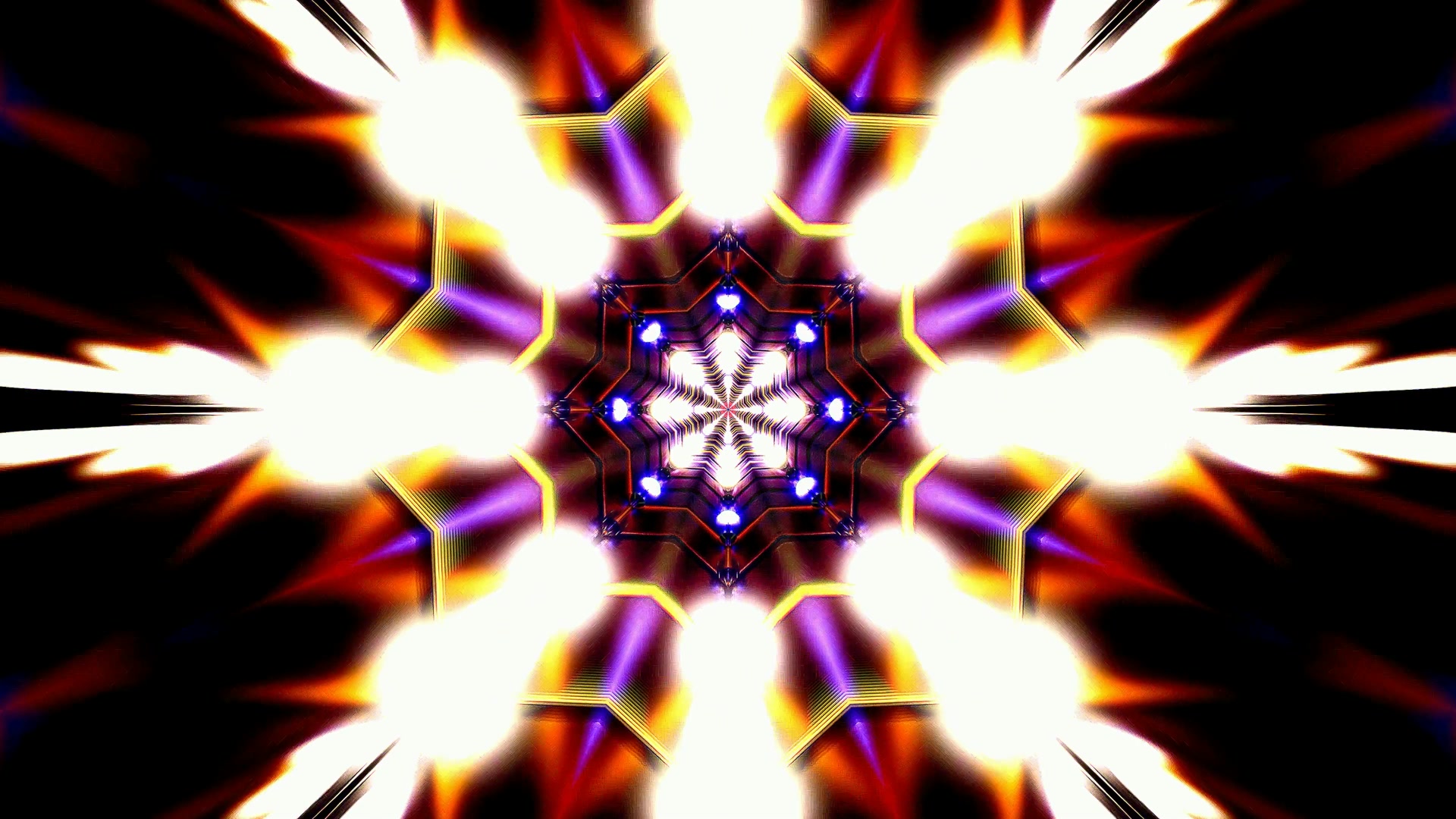 Terowong Neon Ledakan Mandala 4k uhd 60fps screensaver live wallpaper