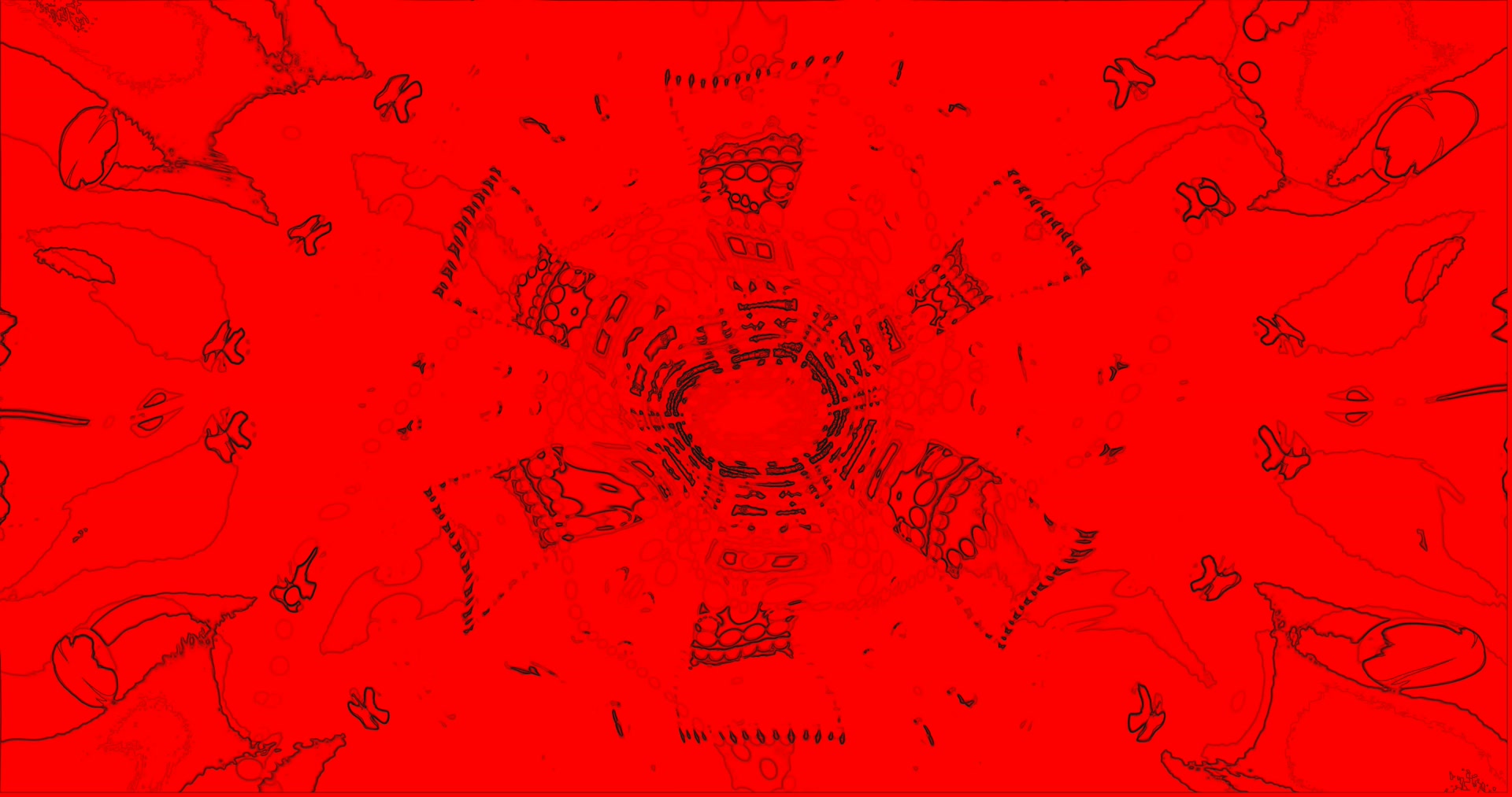 Terowong Neon Merah Penyelamat Skrin 4K UHD 60fps VJ Loop