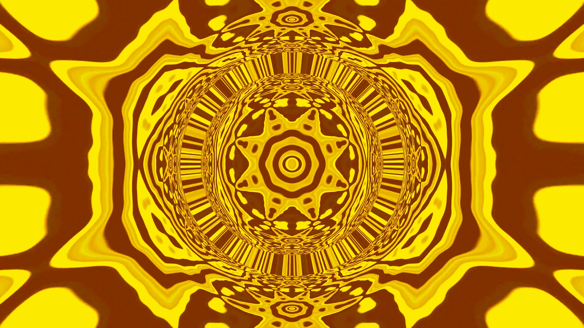 Terowong Neon Kuning Mandala Screensaver 4K UHD 60fps VJ Loop