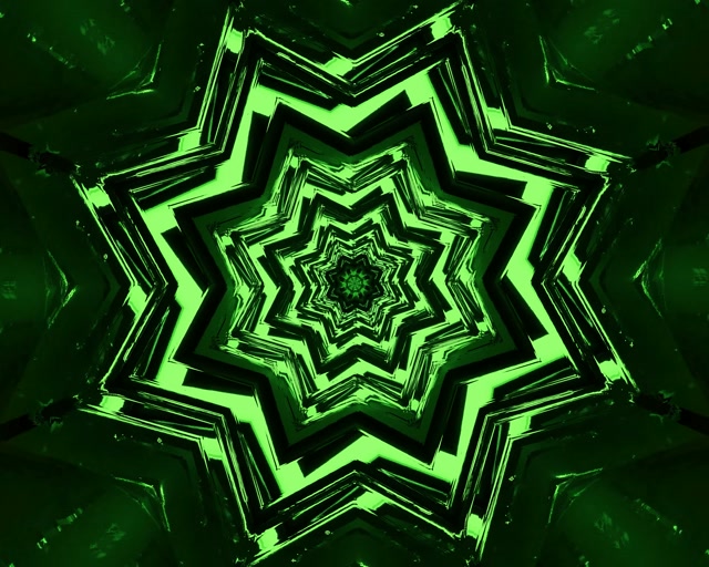 Terowong Neon Vortex Star Hijau Vj Loop 5:4 industrial 60fps Screensaver