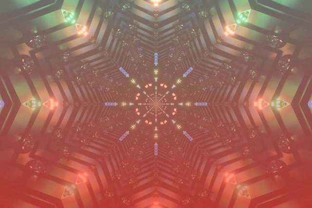 Terowong Neon Kaleidoskop Merah Jambu VJLoops 3:2 Surface 60fps Screensaver