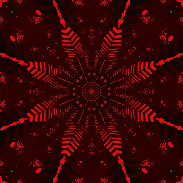 Terowong Neon Merah Pusaran Bintang VJ Loop 1:1 Square 60fps Screensaver