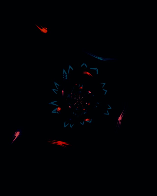 Terowong Neon Pusaran Kaleidoskop Magenta 4:5 Instagram 60fps Screensaver VJ Loop
