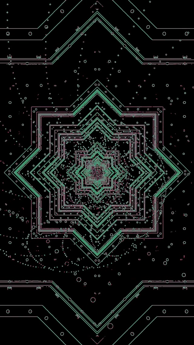 Terowong Neon Bintang Hijau Screensaver 60fps 9:16 Reels VJ Loop