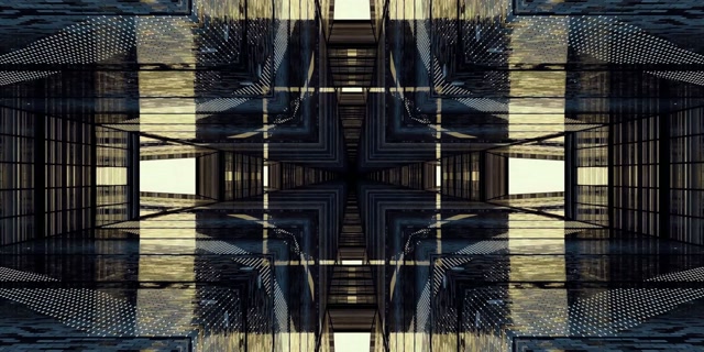 Terowong Neon Grid Simetri VJLoops 2:1 Univisium 60fps Penyelamat Skrin