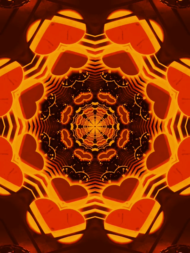 Terowong Neon Vorteks Kaleidoskop Berapi Vj Loop 3:4 iPad Portrait 60fps Screensaver