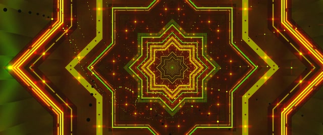 Neon Terowong Kaleidoskop Bintang 2.39:1 Cinemascope 60fps Penyelamat Skrin VJ Loop