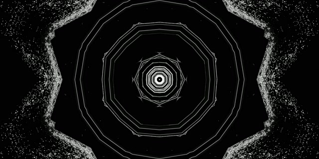 Neon Terowong Pusaran Oktagon VJ Loop 2:1 Univisium 60fps Penyelamat Skrin