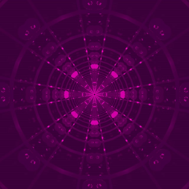 Terowong Neon Jaring Radial Ungu VJ Loop 1:1 Segi Empat 60fps Screensaver