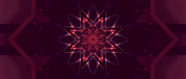 Terowong Neon Bintang Kaleidoskop 21:9 Ultrawide 60fps Screensaver VJLoops