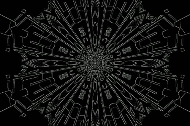 Terowong Neon Fractal Kaleidoskop Letupan VJ Loop 3:2 Surface 60fps Screensaver