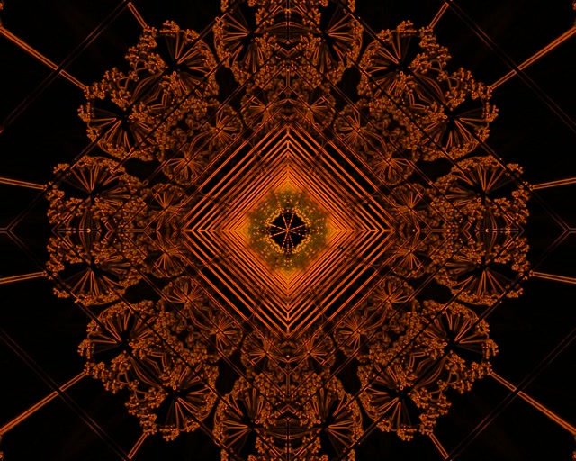 Terowong Neon Kaleidoskop Fraktal 5:4 Industrial 60fps Penyelamat Skrin VJLoops