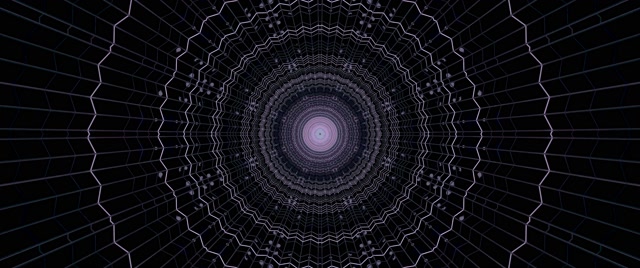 Terowong Neon Ungu Sarang Labah-labah Vortex Vj Loop 2.39:1 Cinemascope 60fps Screensaver