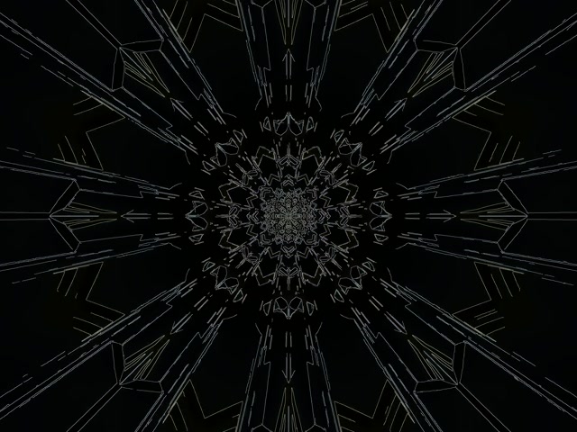 Terowong Neon Geometrik Gelap Screensaver 4:3 Classic 60fps VJ Loop PC