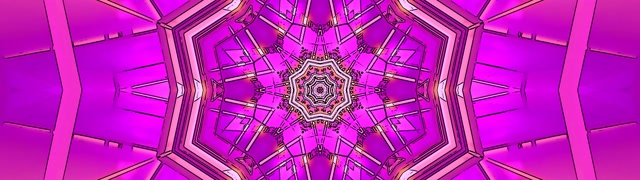Neon Terowong Kaleidoskop Bintang Merah Jambu 32:9 Ultrawide 60fps Penyelamat Skrin VJ Loop