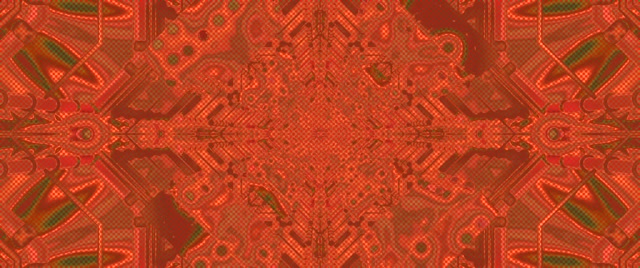 Kaleidoskop Cermin Merah Terowong Neon VJ Loop 2.39:1 Cinemascope 60fps Screensaver