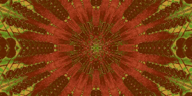 Terowong Neon Letupan Kaleidoskop Merah Hijau 2:1 Univisium 60fps Penyelamat Skrin VJLoops