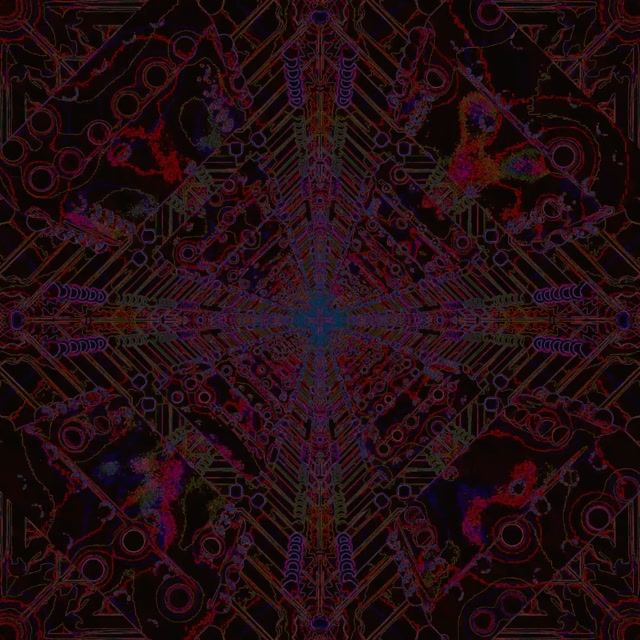 Terowong Neon Grid Siber Kaleidoskop VJ Loop 1:1 Square 60fps Screensaver