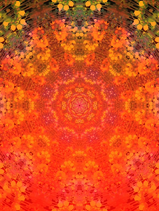 Terowong Neon Vortex Mandala Berapi VJLoops 3:4 iPad Portrait 60fps Penyelamat Skrin