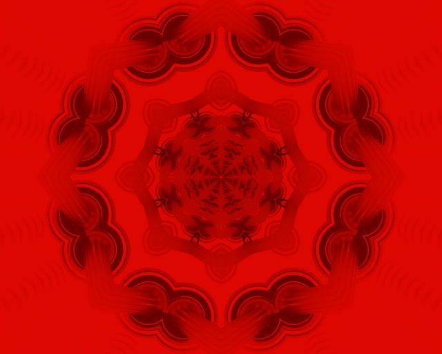 Terowong Neon Mandala Merah VJ Loop 5:4 Industrial 60fps Screensaver