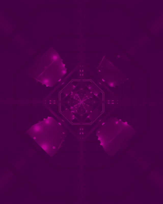 Terowong Neon Ungu Fraktal Screensaver 60fps 4:5 Instagram VJ Loop