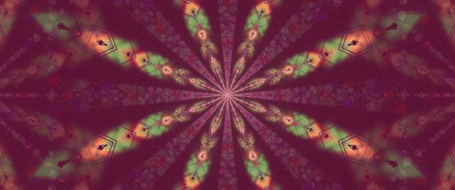 Terowong Neon Ledakan Kelopak Kaleidoskop VJ Loop 2.39:1 Cinemascope 60fps Penapis