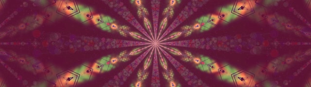 Fraktal Kaleidoskop Terowong Neon 32:9 Super Ultralebar 60fps Penyelamat Skrin Vj Loop