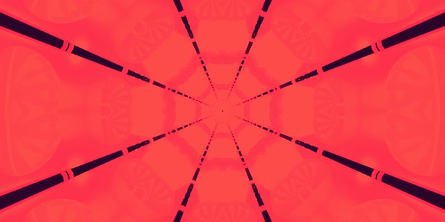 Kaleidoskop Merah Terowong Neon VJ Loop 2:1 Univisium 60fps Screensaver