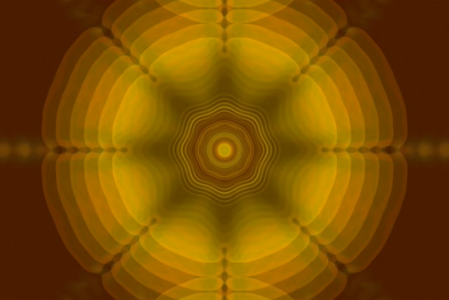 Pulsating Golden Kaleidoscope Neon Tunnel 3:2 Surface 60fps VJ Loop Screensaver