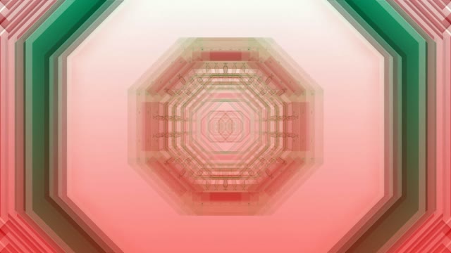 Neon Tunnel 60fps - Pink Octagonal Geometric Light Spiral