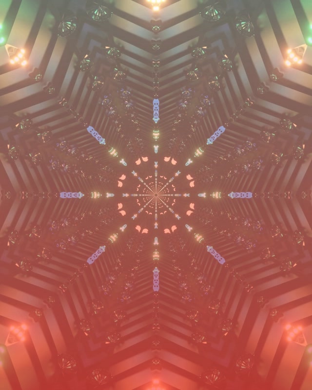 Terowong Neon Kaleidoskop Merah Jambu VJ Loop 4:5 Instagram 60fps Screensaver