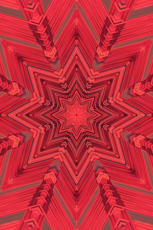 Terowong Neon Bintang Fractal Merah VJ Loop 2:3 Photo Portrait 60fps Screensaver