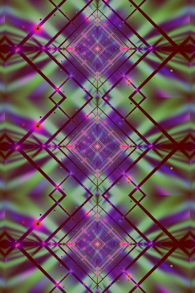 Terowong Neon Grid Berlian VJ Loop 2:3 Photo Portrait 60fps Screensaver