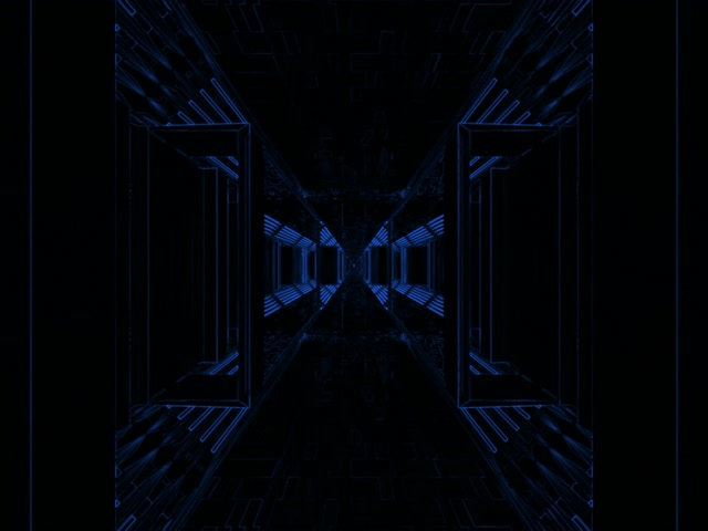 Terowong Neon Biru VJ Loop 4:3 Classic 60fps Screensaver Koridor Bersinar