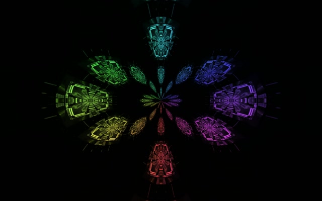 Terowong Neon Palang Pelangi VJLoops 60fps 16:10 MacBook Screensaver