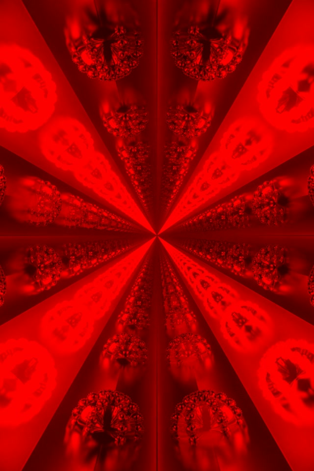 Terowong Neon Fraktal Merah 2:3 Photo Portrait 60fps Penyelamat Skrin VJLoops