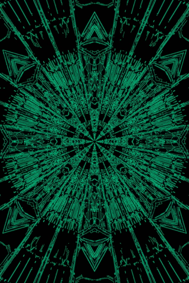 Terowong Neon Ledakan Mandala Hijau 2:3 Photo Portrait 60fps Screensaver Vj Loop