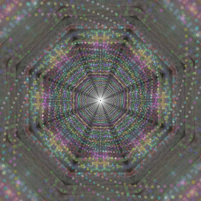 Pulsating Octagon Neon Tunnel | 1:1 Square 60fps VJ Loop Screensaver