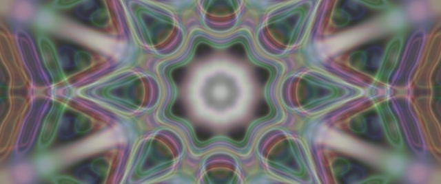 Kaleidoscope Neon Tunnel VJ Loop 2.39:1 Cinemascope 60fps Screensaver