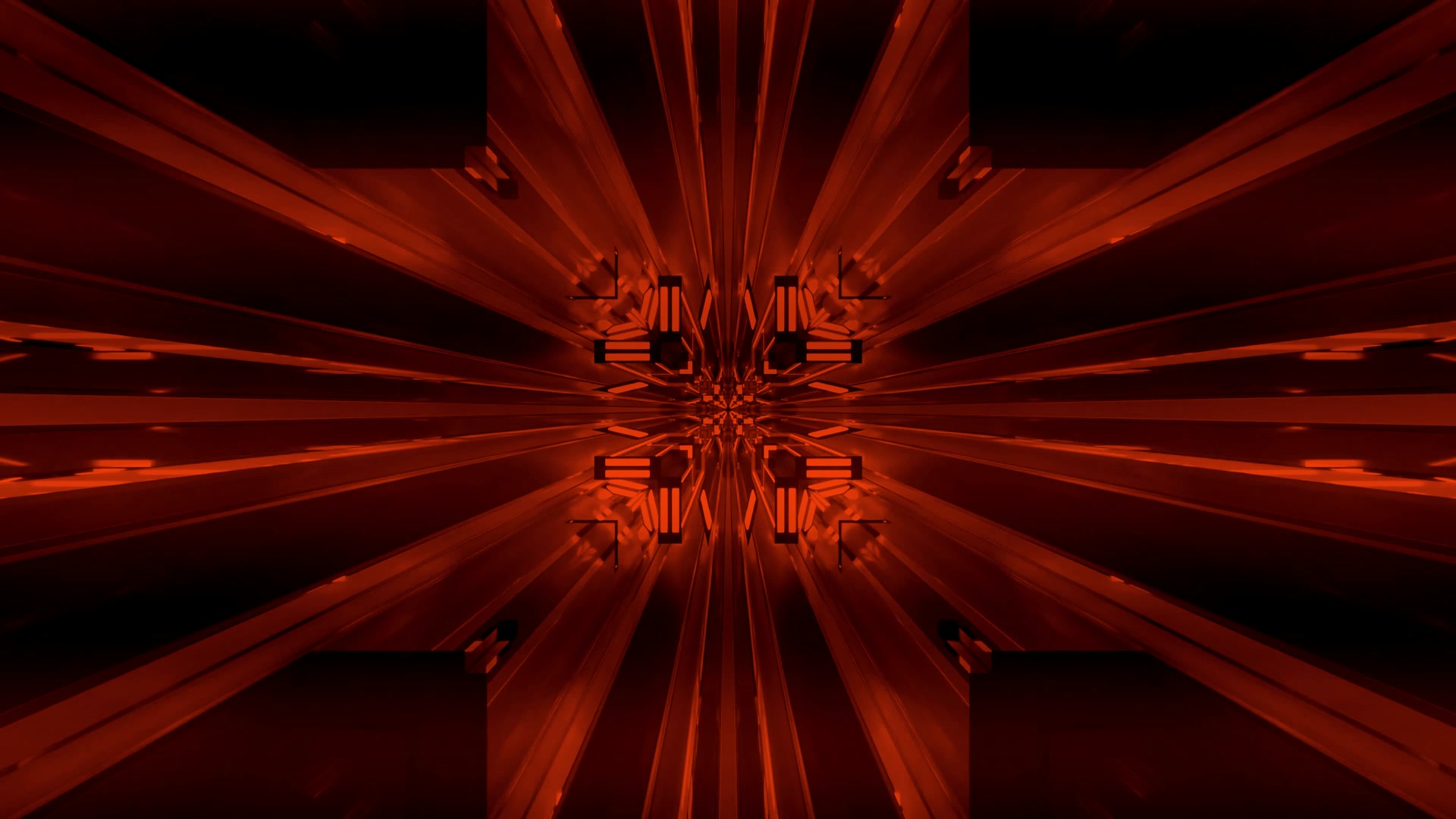 Vurige Rode Tunnel Schermbeveiliging PC 4K UHD 60fps VJ Visual