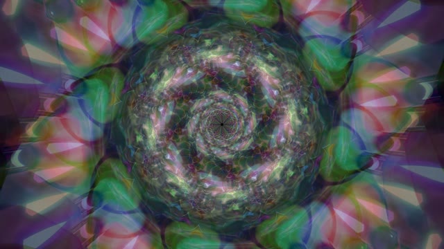 Psychedelic spiral neon tunnel 60fps with vibrant pink green purple fractals