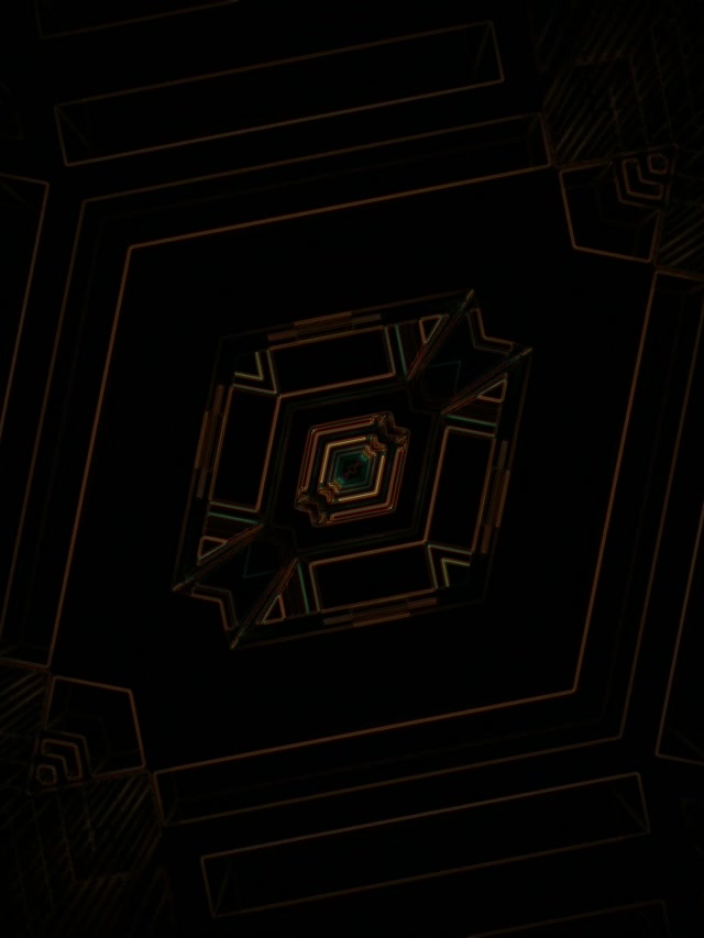 Neon Tunnel Roterende Diamant VJLoops 3:4 iPad Portrait 60fps Schermbeveiliging