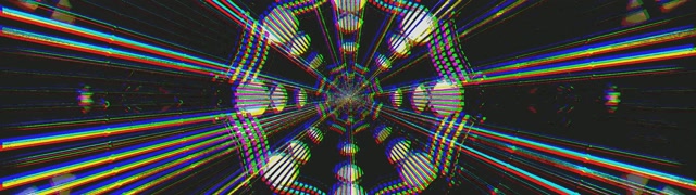 Neon Tunnel RGB Glitch Schermbeveiliging 32:9 Super Ultrawide 60fps VJ Loop