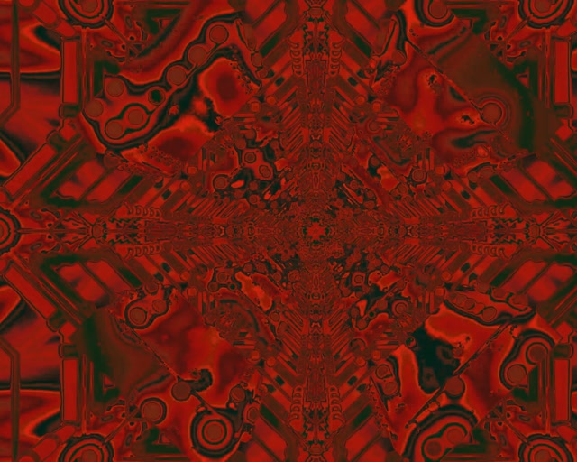 Rode Industrial Neon Tunnel Fractaal Kaleidoscoop 5:4 industrial 60fps Screensaver Vj loop