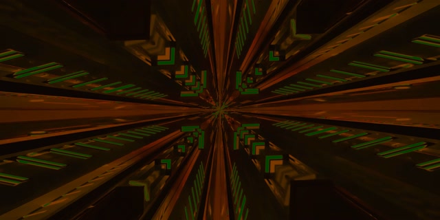 Neon Tunnel Fractale Caleidoscoop Uitbarsting 2:1 Univisium 60fps Schermbeveiliging Vj Loop