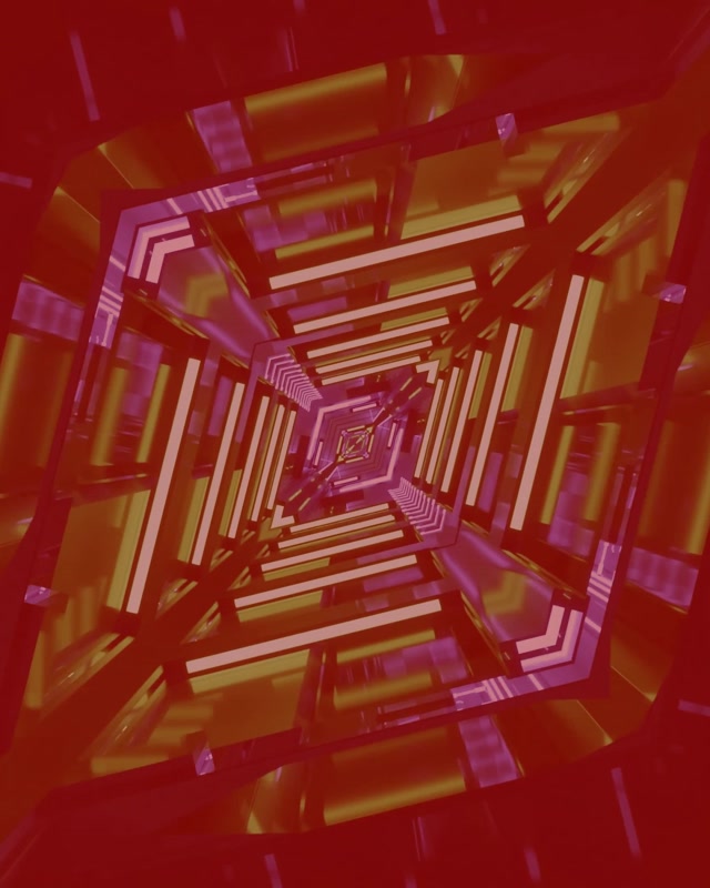 Neon Tunnel Roterend Vierkant Vortex VJLoops 60fps 4:5 Instagram Schermbeveiliging