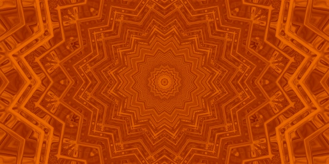 Oranje Mandala Ster Neon Tunnel Vj Loop 2:1 Univisium 60fps Schermbeveiliging