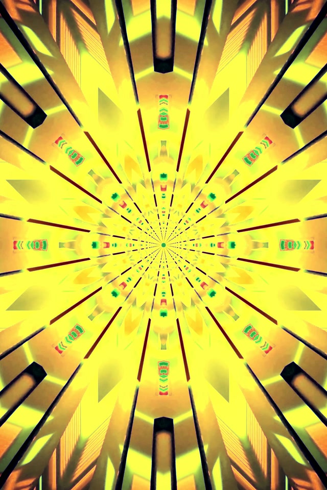 Neon Tunnel Kaleidoscoop Burst VJ Loop 2:3 Foto Portret 60fps Screensaver