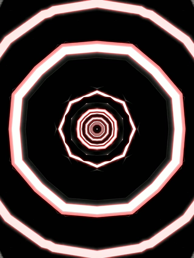 Neon Tunnel Rode Tienhoek Vortex Schermbeveiliging 3:4 iPad Portret 60fps Vj Loop
